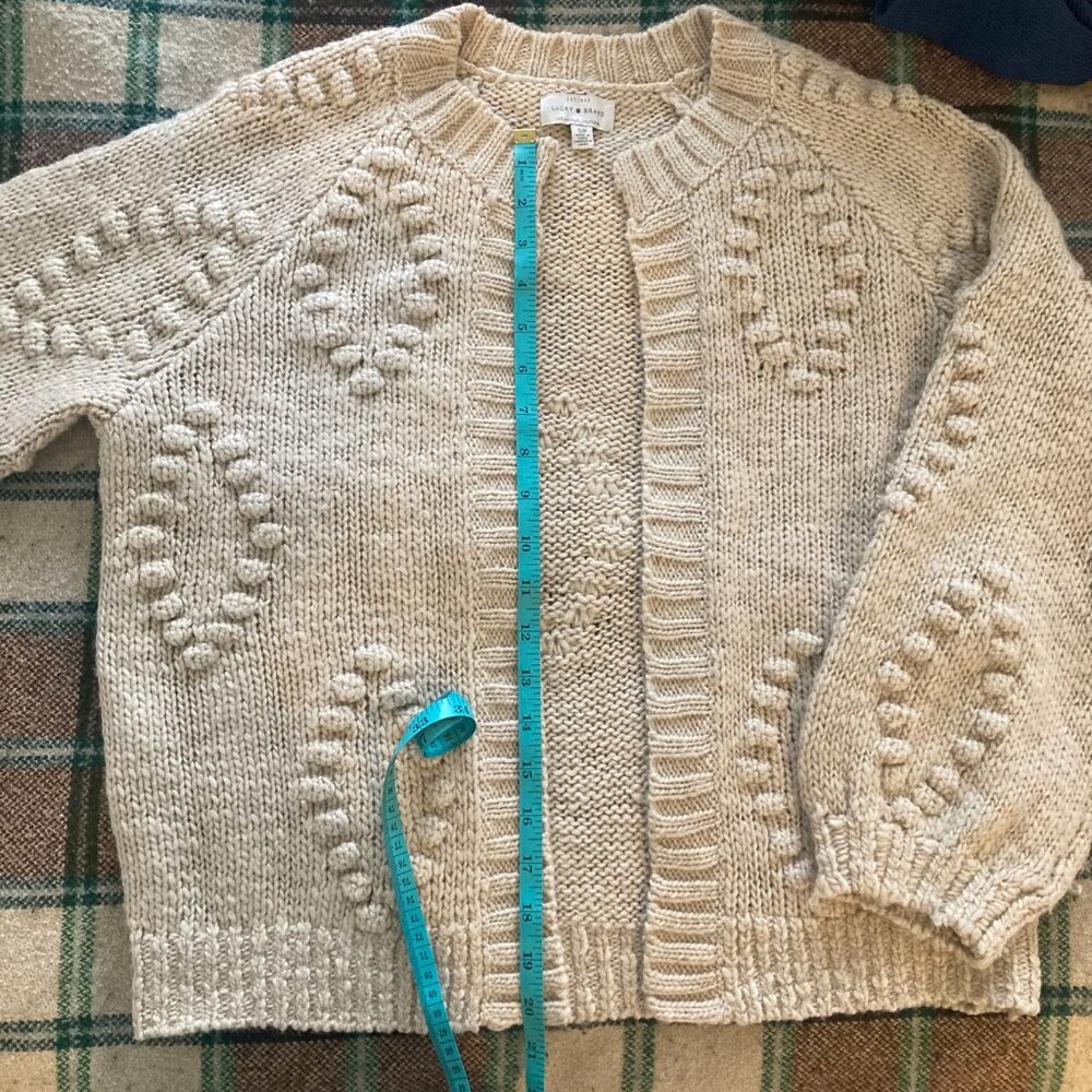 Lucky Brand | Cream Bauble Cardigan | Small - Picture 10 of 11